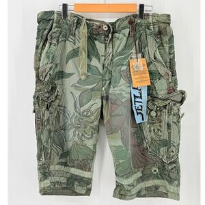 Vintage Y2K Jet Lag Angelos New Green Cargo Shorts Mens 40 Skater Long Baggy Par